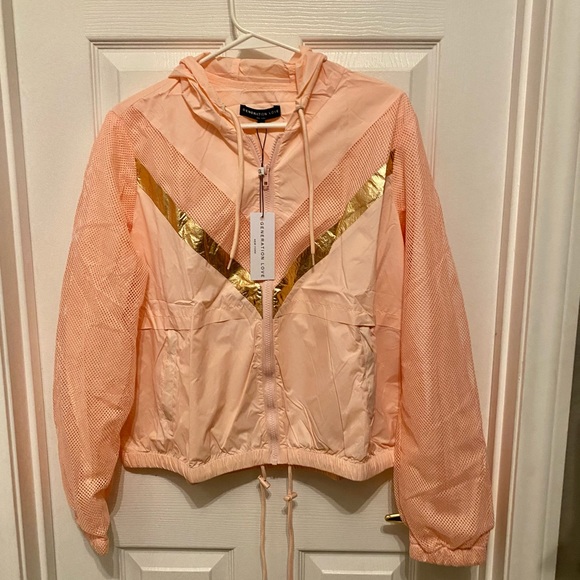 Generation Love Quincy Chevron Windbreaker XL NWT - Picture 3 of 3
